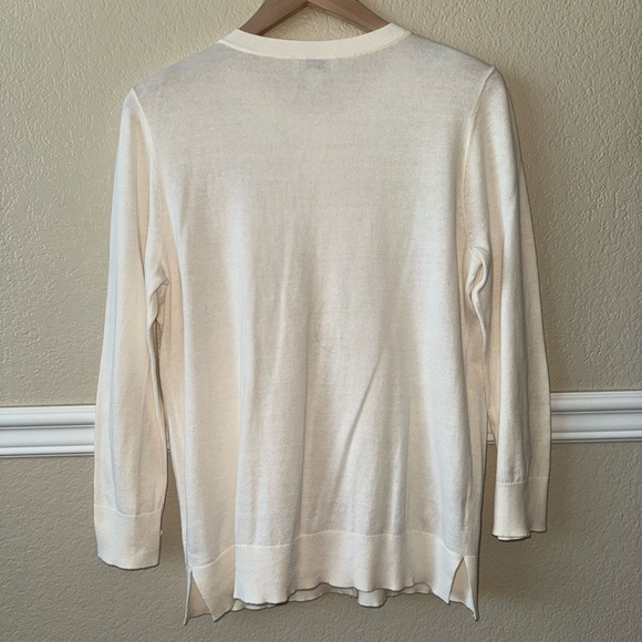 100% Cotton Ladybug Embroidered Ivory Cream Button Cardigan Medium - Picture 3 of 12